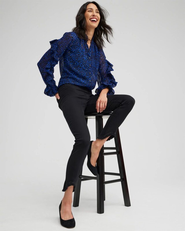 Embellished Tulip Hem Pull-on Jeggings - image 2